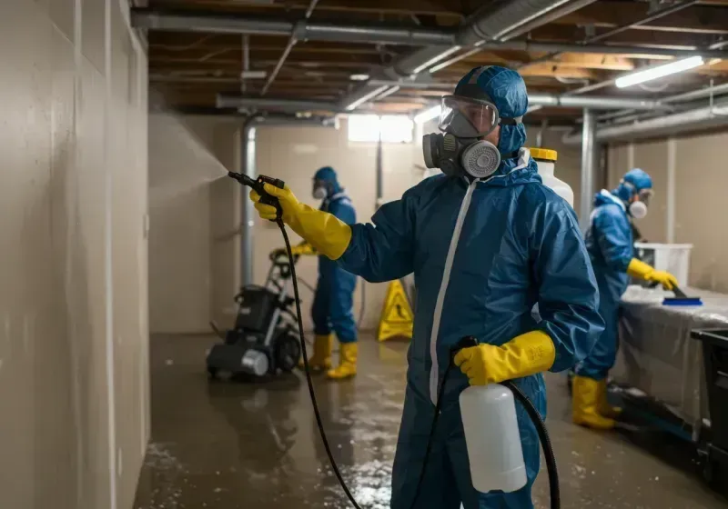 Basement Sanitization and Antimicrobial Treatment process in South Charleston, WV